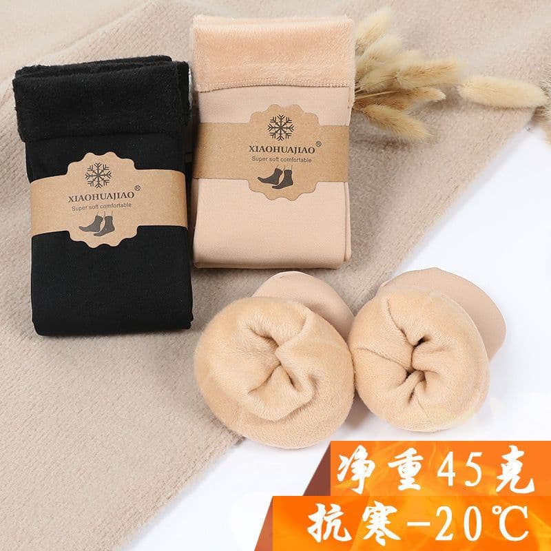 image-Women's Thickened Fleece Floor Socks Winter Warm Boot Socks Brown