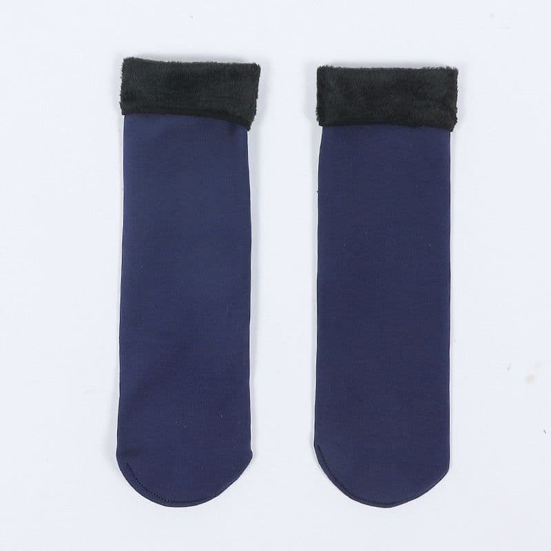 image-Women's Thickened Fleece Floor Socks Winter Warm Boot Socks Brown