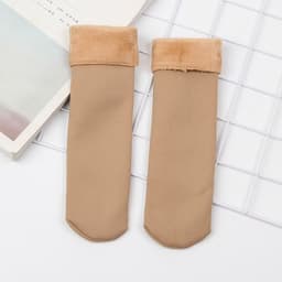 image-Women's Thickened Fleece Floor Socks Winter Warm Boot Socks Brown