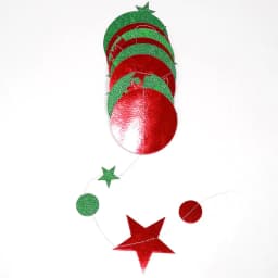 image-Kasa Decor Gold Silver Star Disc Paper Garland 4M Party Decoration
