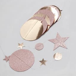 image-Kasa Decor Gold Silver Star Disc Paper Garland 4M Party Decoration