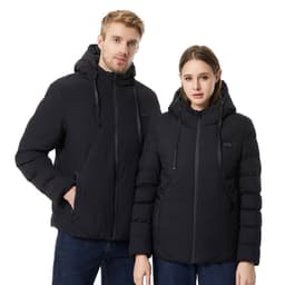 image-Men's Heated Jacket with 11 Zone Control - Hooded Winter Cotton Coat