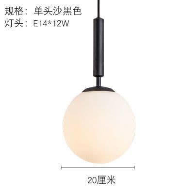 image-Nordic Glass Chandelier Single Head Aluminum Golden Bedroom Lamp