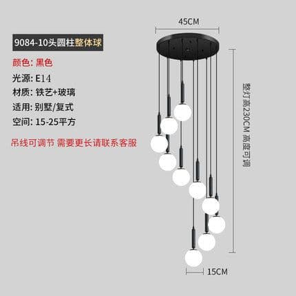 image-Nordic Glass Chandelier Single Head Aluminum Golden Bedroom Lamp