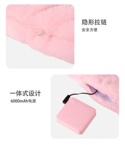image-USB Heated Neck Scarf with Massage Function - Winter Warming Wrap