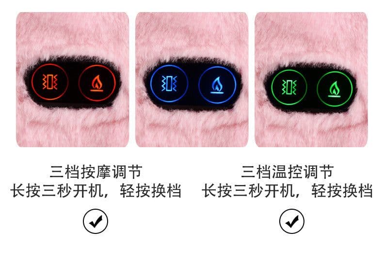 image-USB Heated Neck Scarf with Massage Function - Winter Warming Wrap