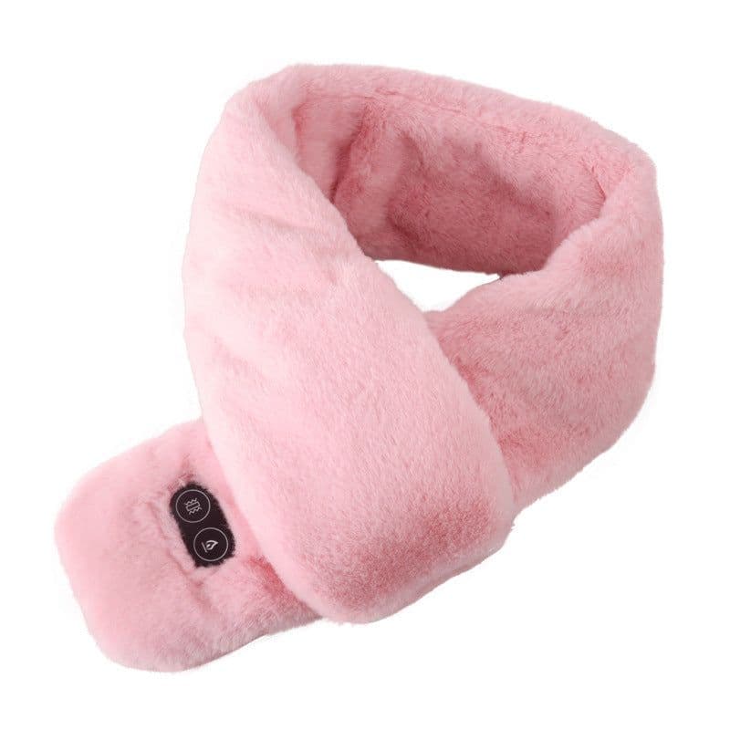 image-USB Heated Neck Scarf with Massage Function - Winter Warming Wrap