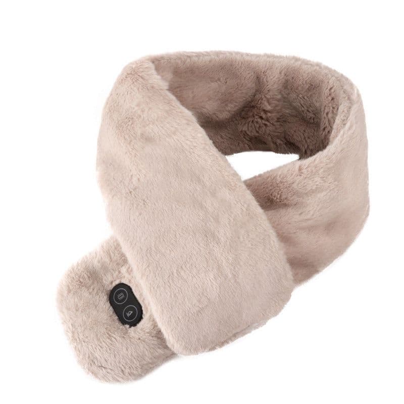 image-USB Heated Neck Scarf with Massage Function - Winter Warming Wrap
