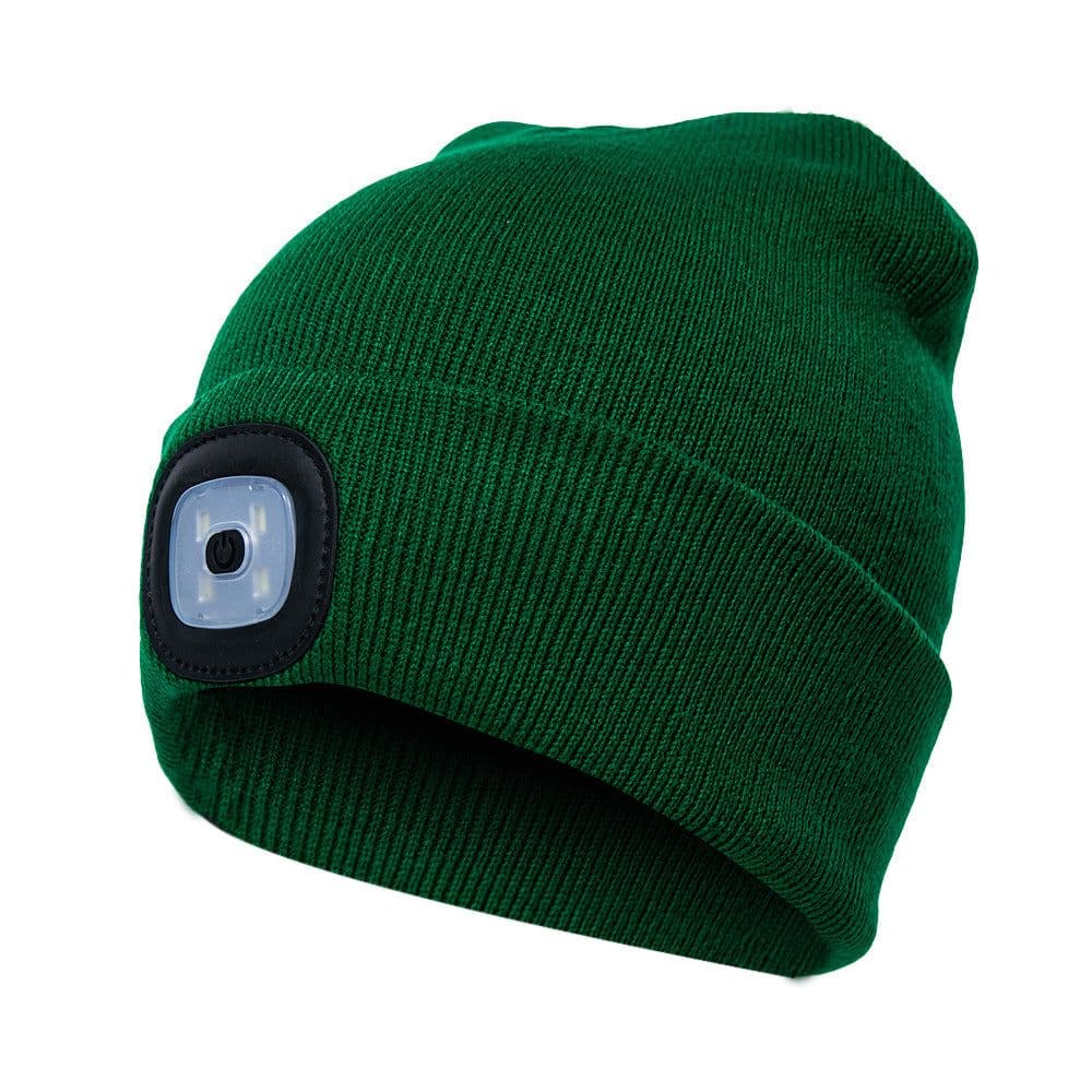 image-LED Knit Hat with Light - Unisex Wool Beanie