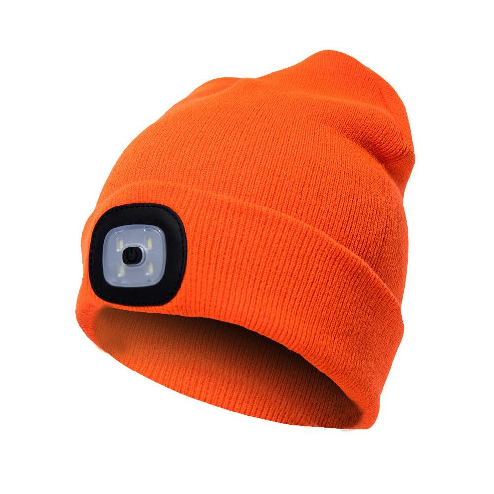 image-LED Knit Hat with Light - Unisex Wool Beanie