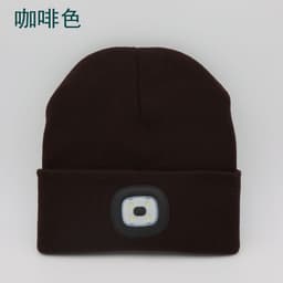 image-LED Knit Hat with Light - Unisex Wool Beanie