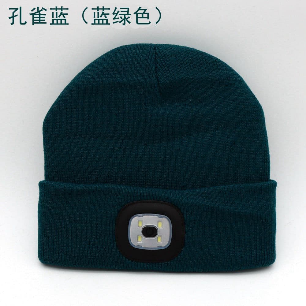image-LED Knit Hat with Light - Unisex Wool Beanie