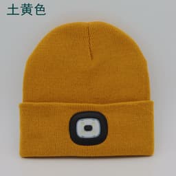 image-LED Knit Hat with Light - Unisex Wool Beanie
