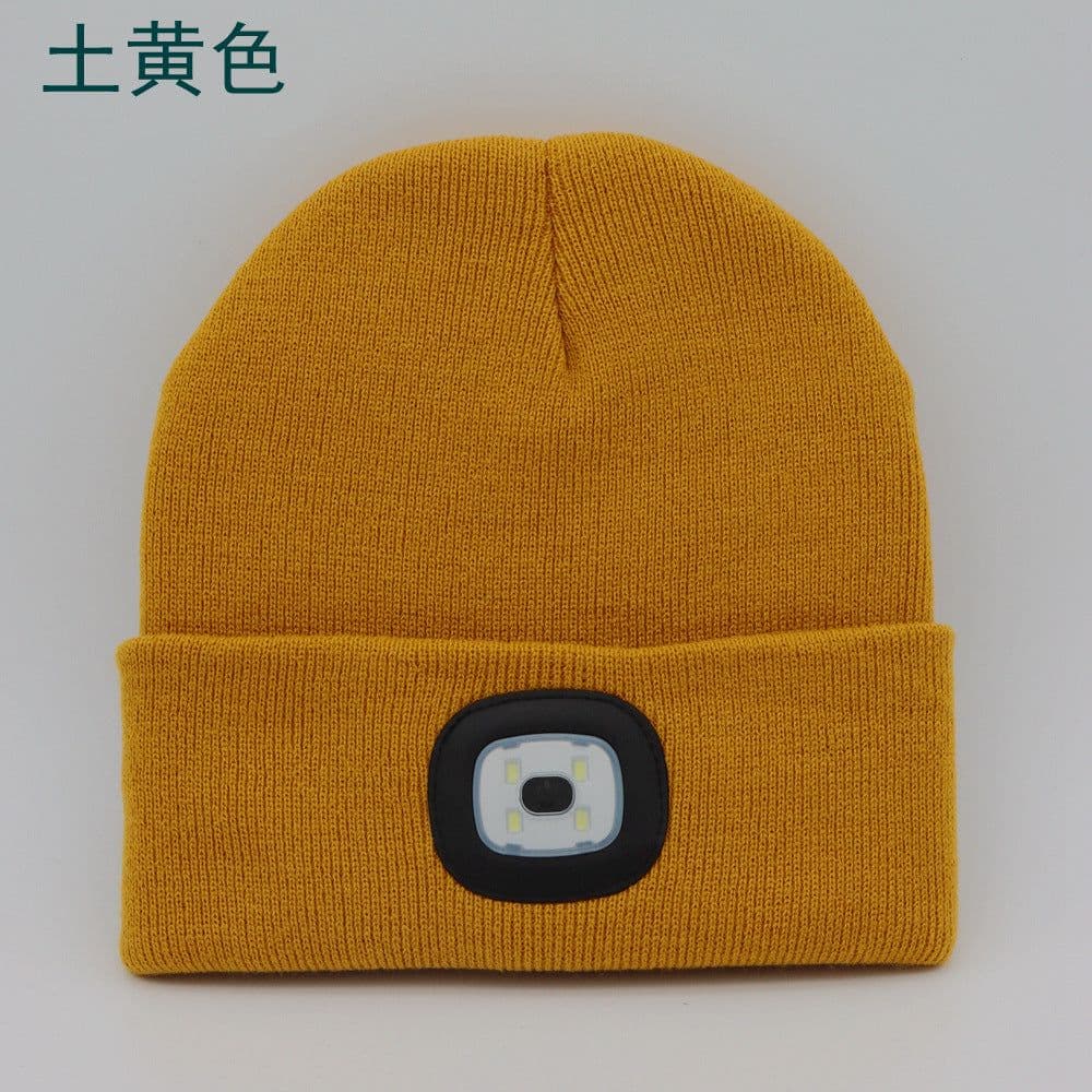image-LED Knit Hat with Light - Unisex Wool Beanie