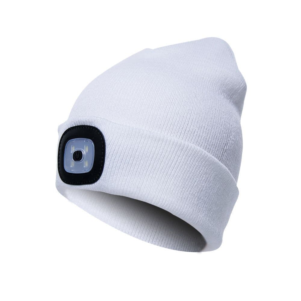 image-LED Knit Hat with Light - Unisex Wool Beanie