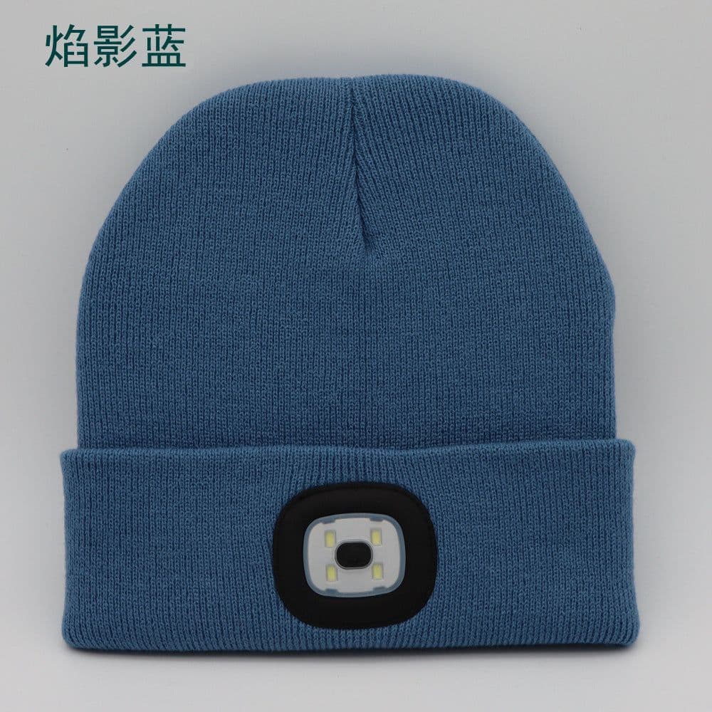 image-LED Knit Hat with Light - Unisex Wool Beanie