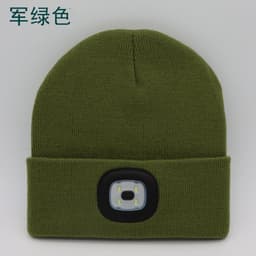 image-LED Knit Hat with Light - Unisex Wool Beanie