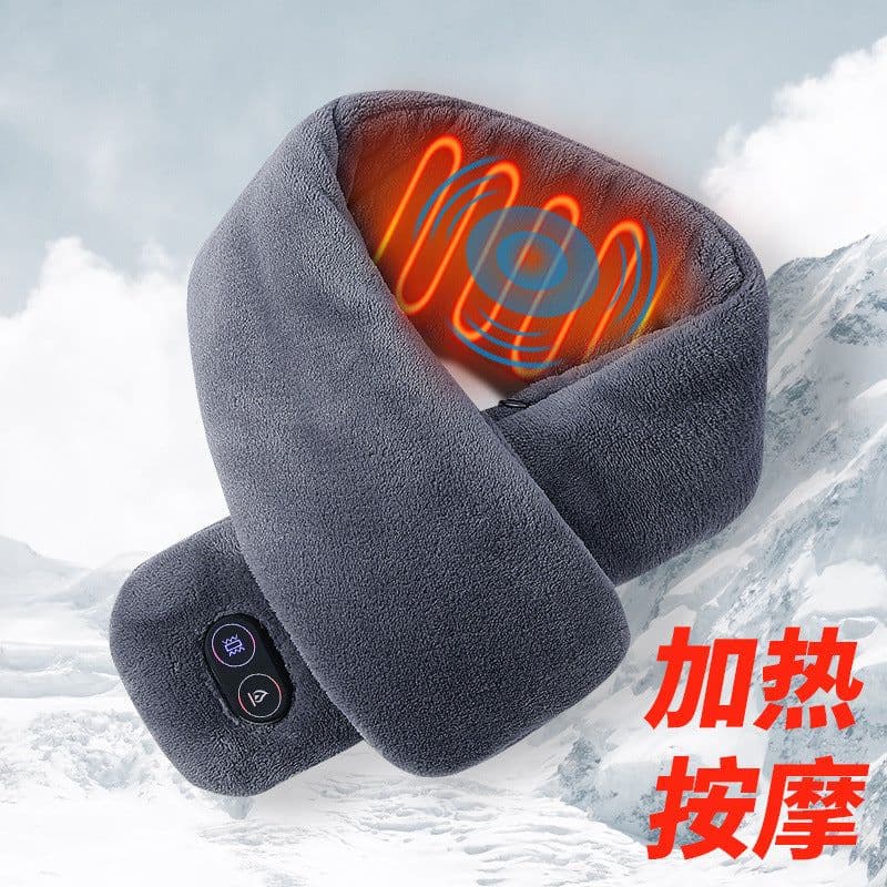 image-USB Heated Massage Scarf Winter Warming Shawl Unisex