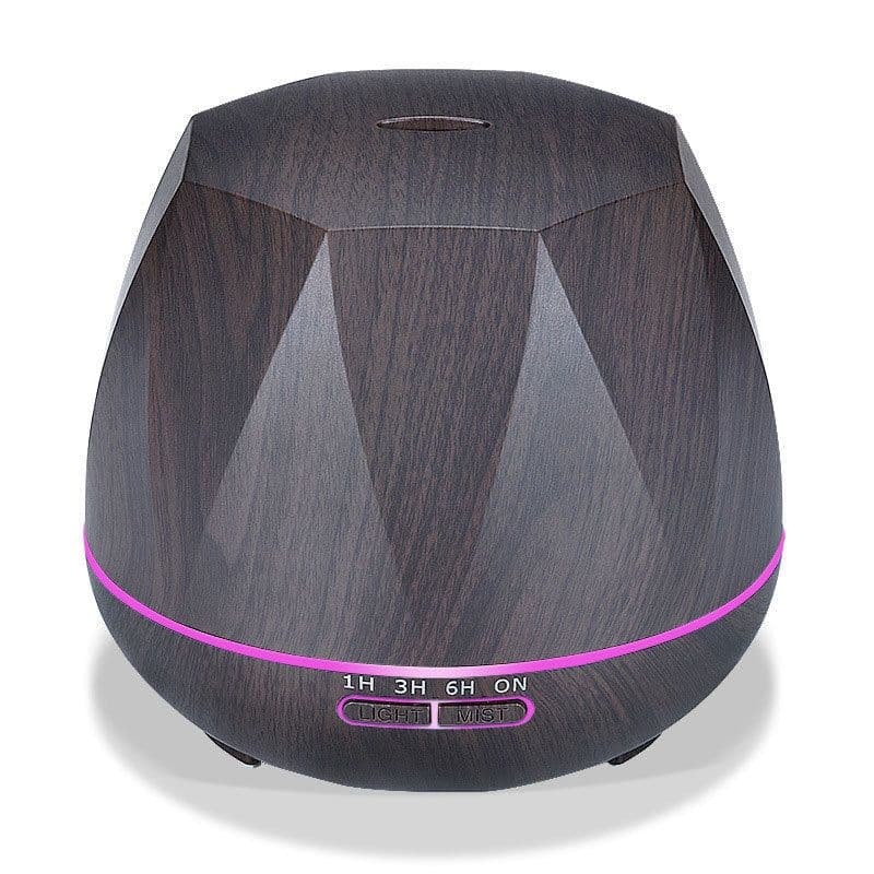 image-550ML Diamond Wood Grain Aromatherapy Humidifier Essential Oil Diffuser
