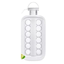 image-Silicone Ice Tray with Lid - Foldable Design, Easy Demoulding, Pink