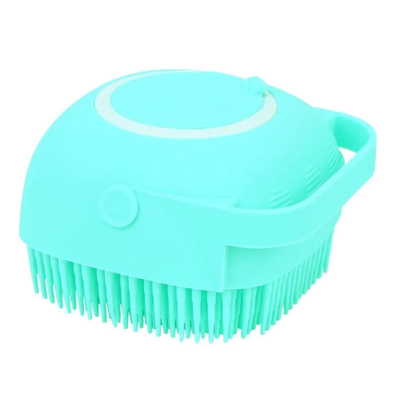 image-Baby Silicone Bath Brush Massage Ball with Shower Gel Dispenser