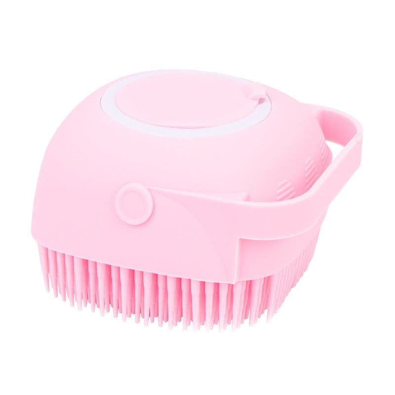 image-Baby Silicone Bath Brush Massage Ball with Shower Gel Dispenser