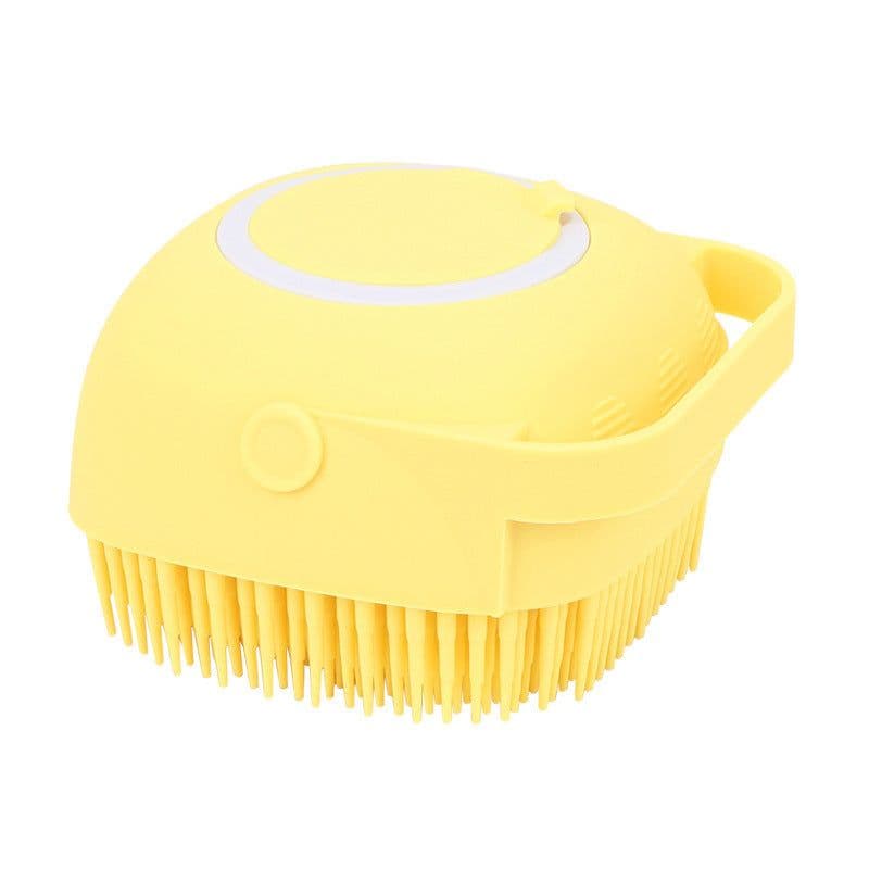 image-Baby Silicone Bath Brush Massage Ball with Shower Gel Dispenser
