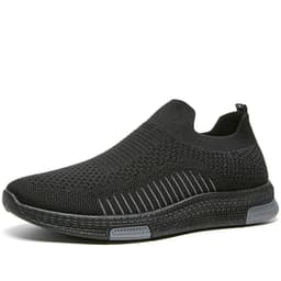 image-Bu Jingyun Men's Casual Slip-On Sneakers Breathable Mesh Gray