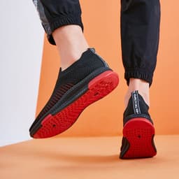 image-Bu Jingyun Men's Casual Slip-On Sneakers Breathable Mesh Gray
