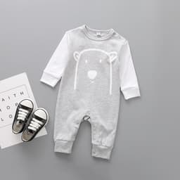 image-Unisex Baby Cotton Romper Long Sleeve Jumpsuit Toddler 1-3 Years