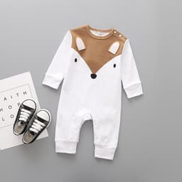 image-Unisex Baby Cotton Romper Long Sleeve Jumpsuit Toddler 1-3 Years