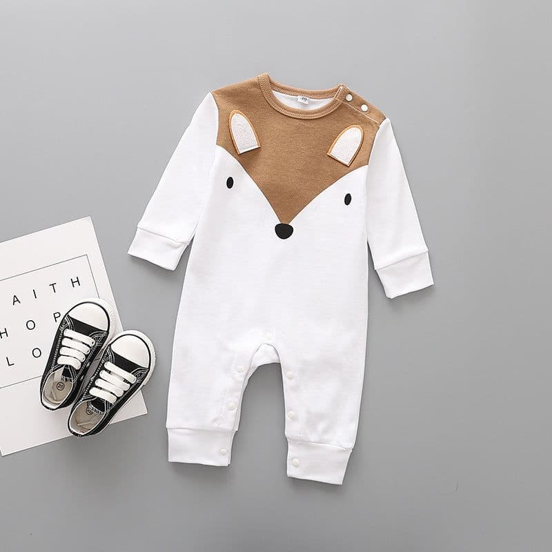 image-Unisex Baby Cotton Romper Long Sleeve Jumpsuit Toddler 1-3 Years