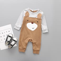 image-Unisex Baby Cotton Romper Long Sleeve Jumpsuit Toddler 1-3 Years