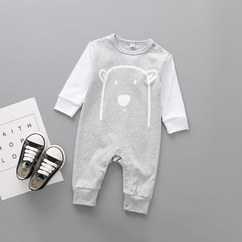 image-Unisex Baby Cotton Romper Long Sleeve Jumpsuit Toddler 1-3 Years