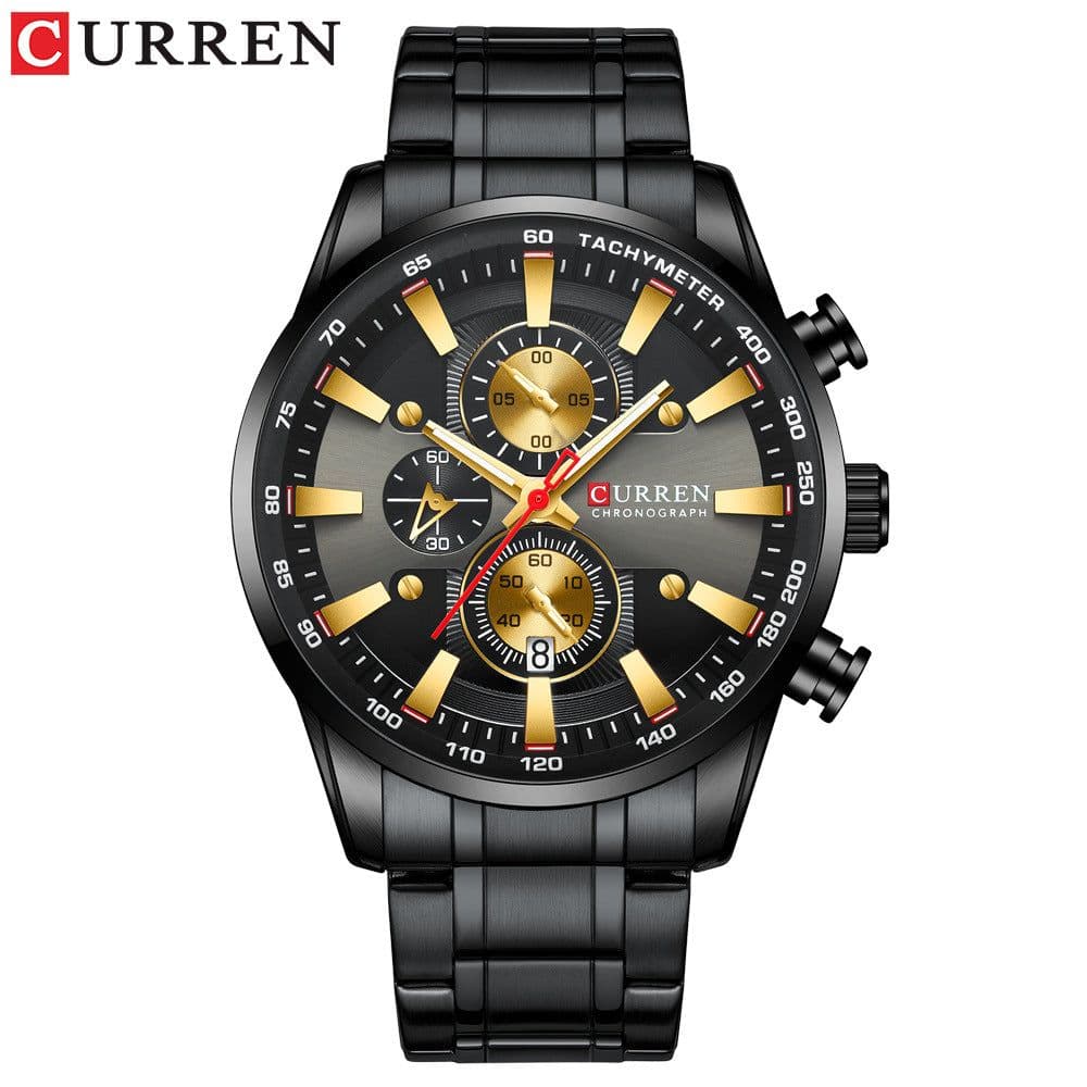 image-Curren 8351 Men's Quartz Watch Waterproof Business Calendar 47mm