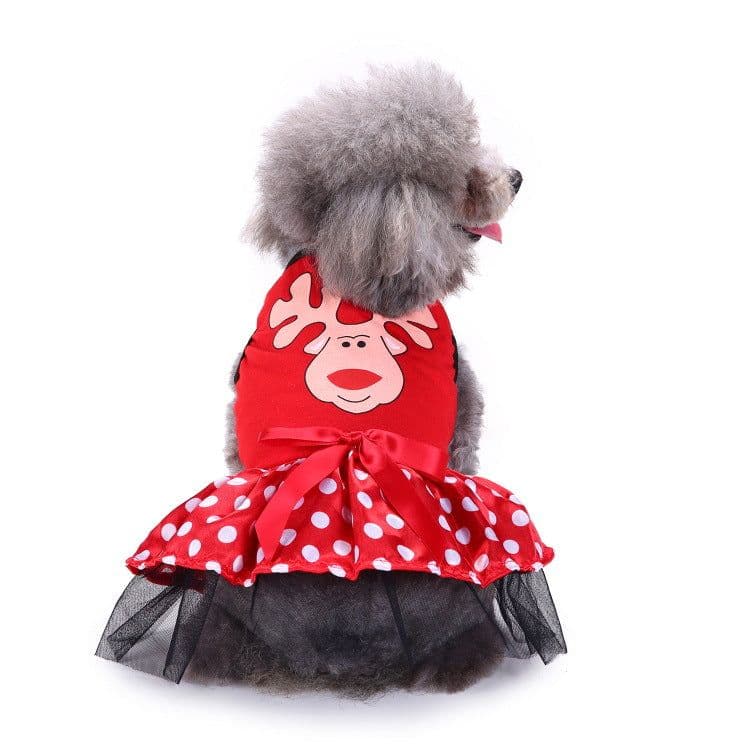 image-Pet Dog Christmas Costume Dress Polyester Holiday Outfit