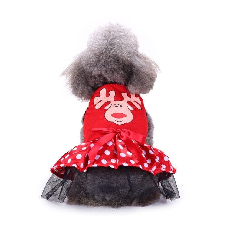 image-Pet Dog Christmas Costume Dress Polyester Holiday Outfit
