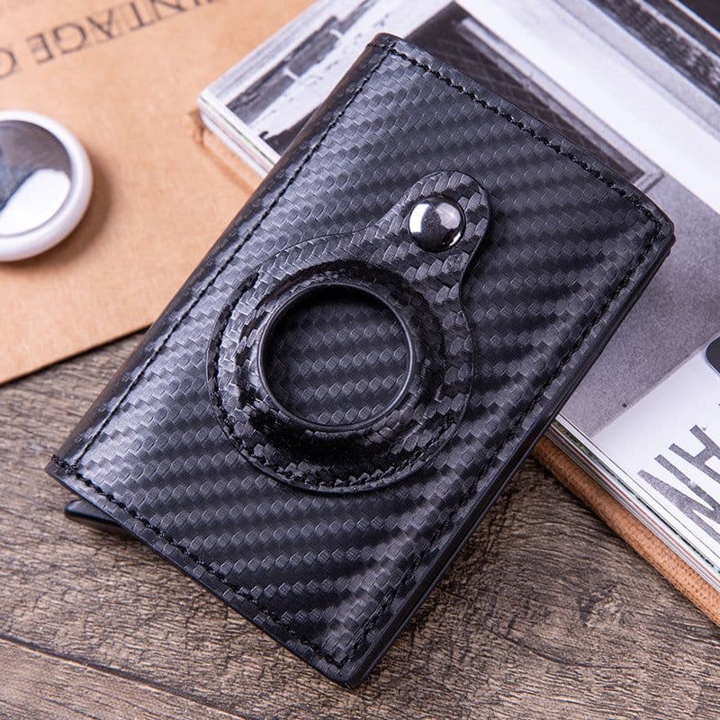 image-RFID Blocking Aluminum Card Holder Wallet with Pop-Up Mechanism