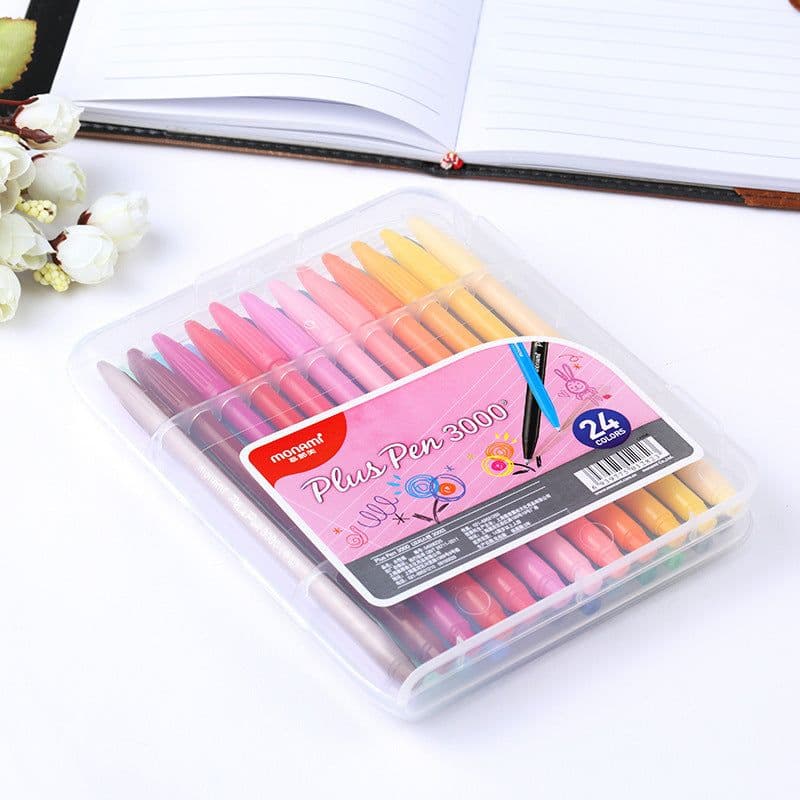 image-Munamei 3000 Water-Based Fineliner Pens 0.3mm 12/24/36 Colors