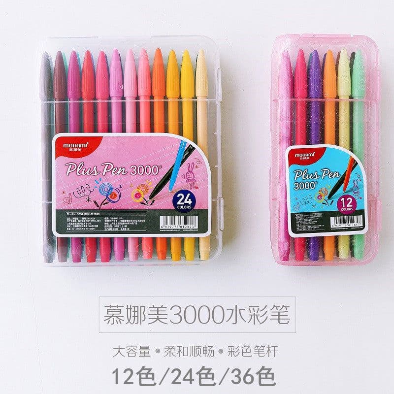 image-Munamei 3000 Water-Based Fineliner Pens 0.3mm 12/24/36 Colors