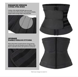 image-Neoprene Waist Trainer Corset with 9 Steel Bones for Women