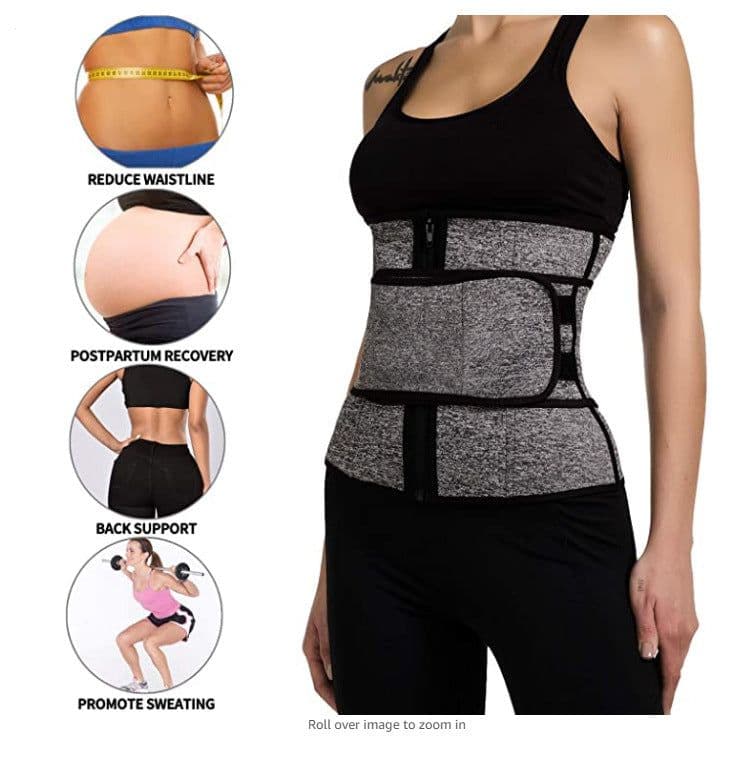 image-Neoprene Waist Trainer Corset with 9 Steel Bones for Women