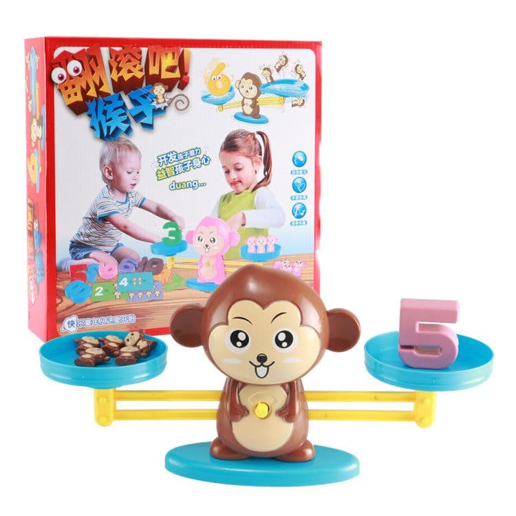 image-Puppy Monkey Pig Scale Balance Game Educational Children's Toy