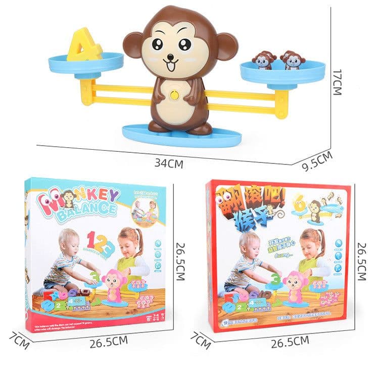 image-Puppy Monkey Pig Scale Balance Game Educational Children's Toy