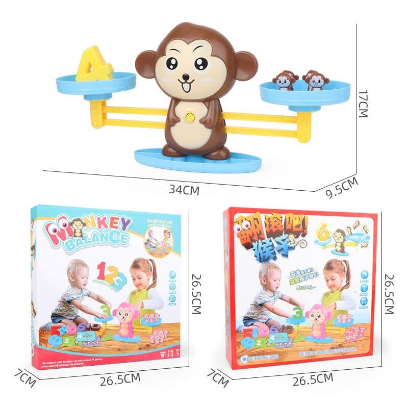image-Puppy Monkey Pig Scale Balance Game Educational Children's Toy