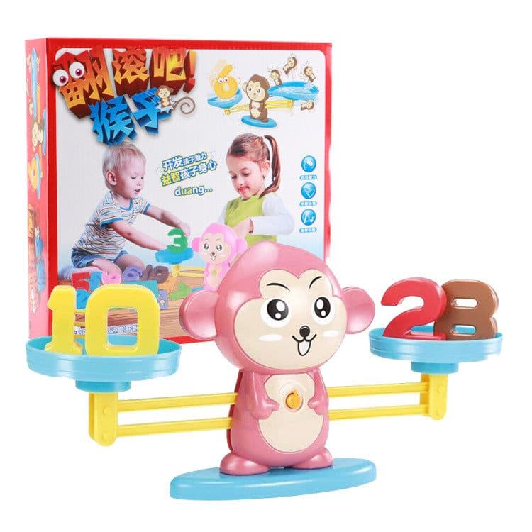 image-Puppy Monkey Pig Scale Balance Game Educational Children's Toy
