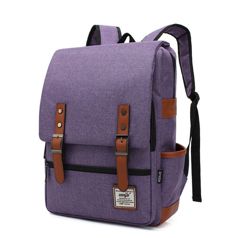 image-Wenjie 14" Canvas Travel Backpack 56-75L Unisex Oxford Cloth