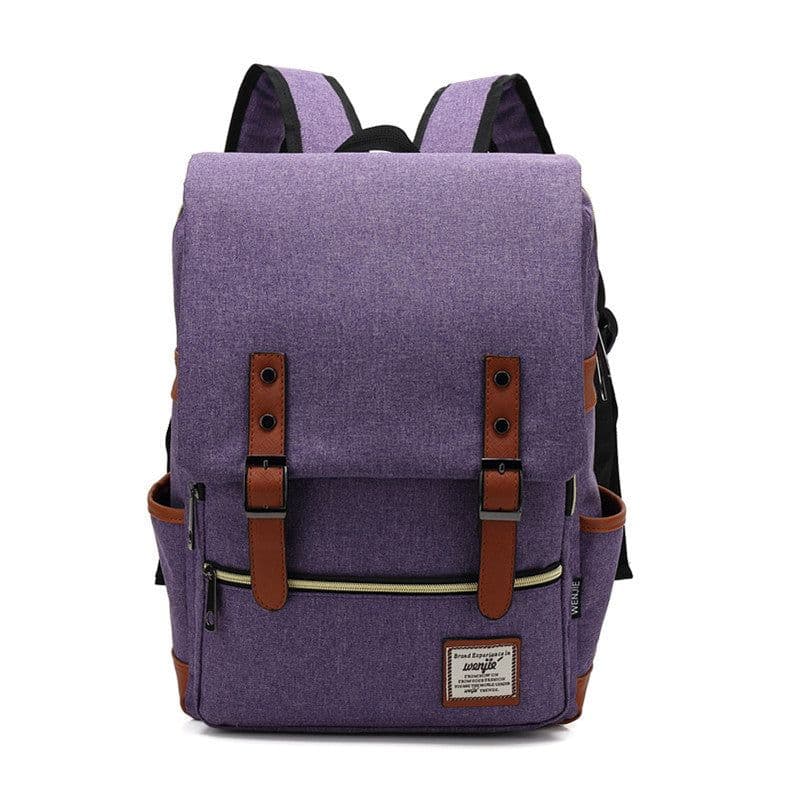 image-Wenjie 14" Canvas Travel Backpack 56-75L Unisex Oxford Cloth