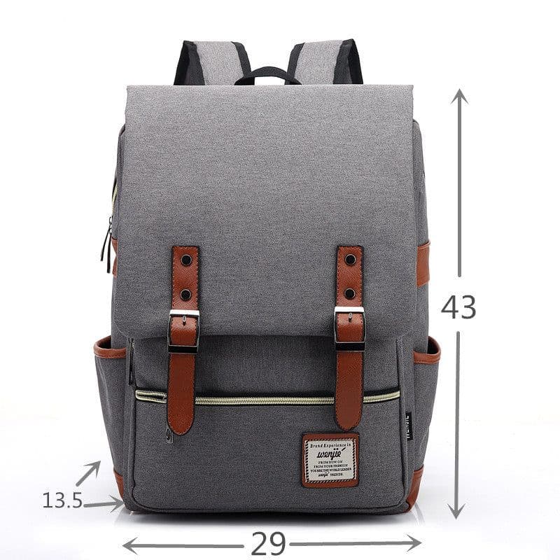 image-Wenjie 14" Canvas Travel Backpack 56-75L Unisex Oxford Cloth