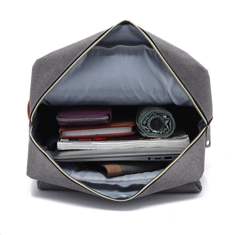 image-Wenjie 14" Canvas Travel Backpack 56-75L Unisex Oxford Cloth